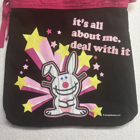 JIM BENTON IT'S HAPPY BUNNY TOTE BAG TOTE BAG Y2K Vintage - Picture 2 of 7